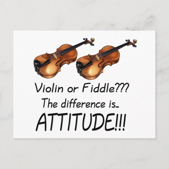 Geige oder Fiddle?? Postkarte (Vorderseite)