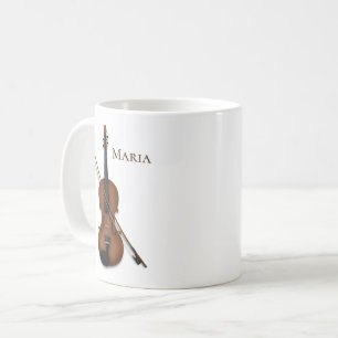 Geige oder Viola mit Bow Classic Music Custom Kaffeetasse