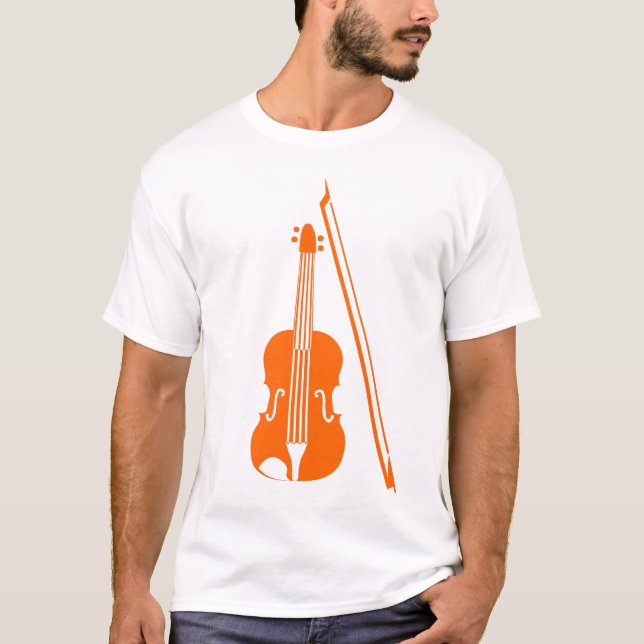 Geige - Orange T-Shirt (Vorderseite)
