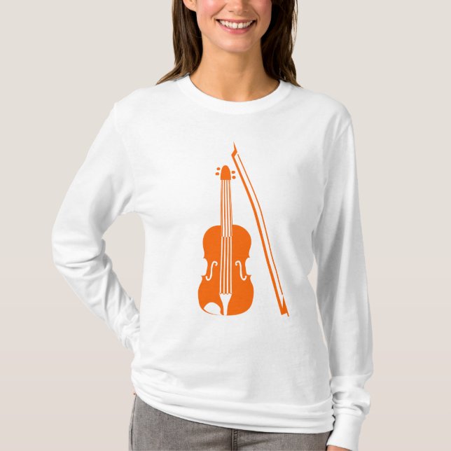 Geige - Orange T-Shirt (Vorderseite)