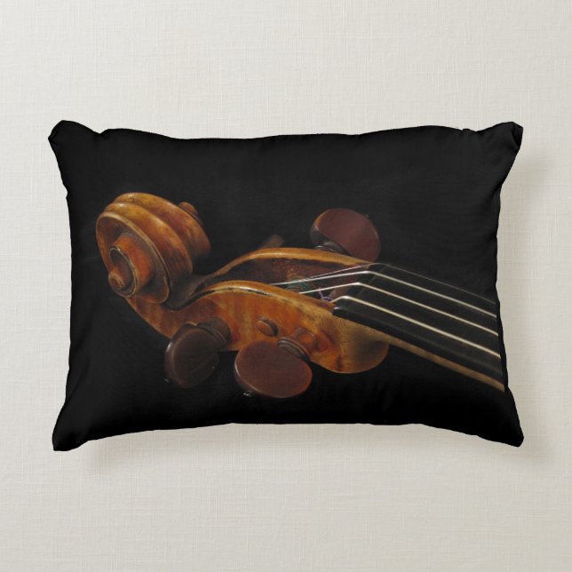 Geige Scroll Akzent Pillow Zierkissen (Vorderseite)