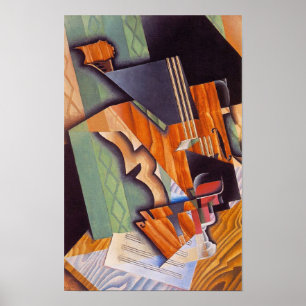 Geige und Glas von Juan Gris Poster