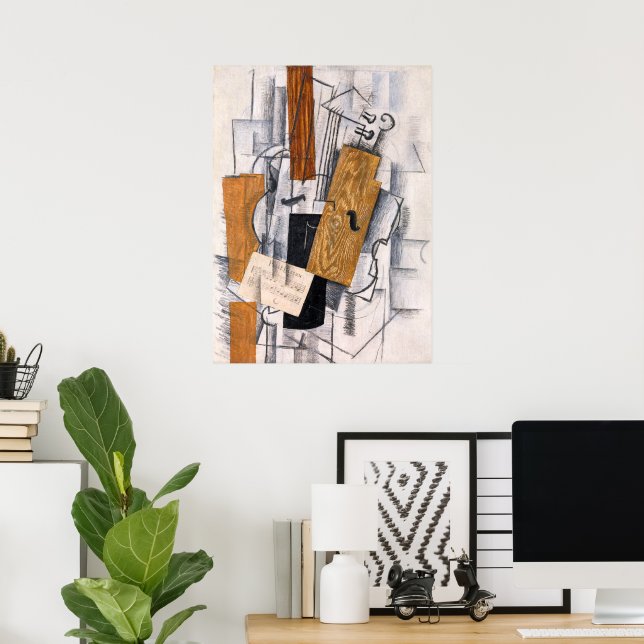 Geige und Noten | Georges Braque | Poster (Heimbüro)