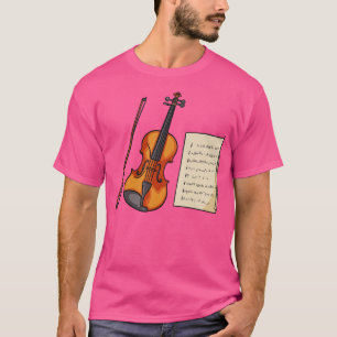 Geige und Noten T-Shirt
