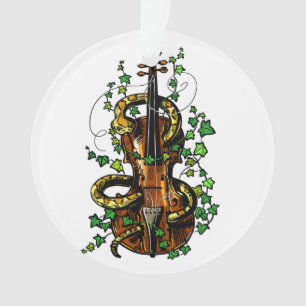 Geige und Schlange Ornament