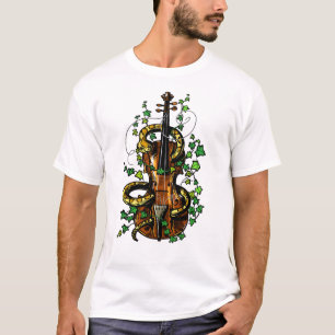Geige und Schlange T-Shirt