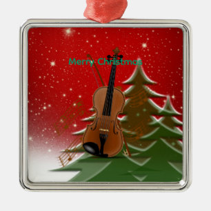 Geige zu Weihnachten Keramik-Ornament Ornament Aus Metall