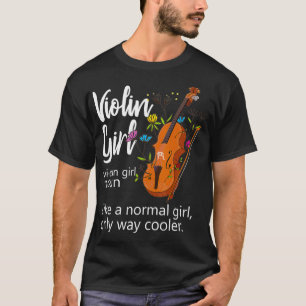 Geigen Mädchen Definition Blumen Musiker Violinist T-Shirt