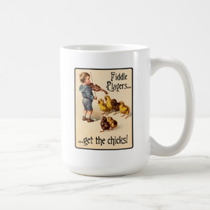 Geigen-Spieler erhalten den Küken Violinen-Musik Kaffeetasse