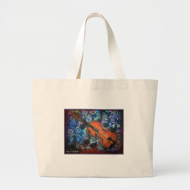 Geigen-Violinen-Tasche Jumbo Stoffbeutel (Vorne)