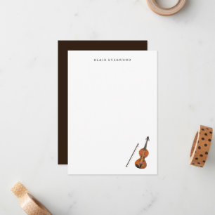 Geigengeschosse - Personalisierte Violine-Mitteilu Mitteilungskarte