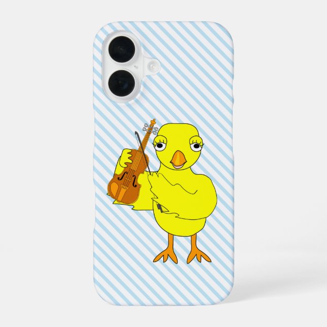 Geigenküken iPhone 16 Hülle (Rückseite)