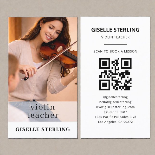 Geigenlehrer-QR-Code-Foto Visitenkarte (Von Creator hochgeladen)