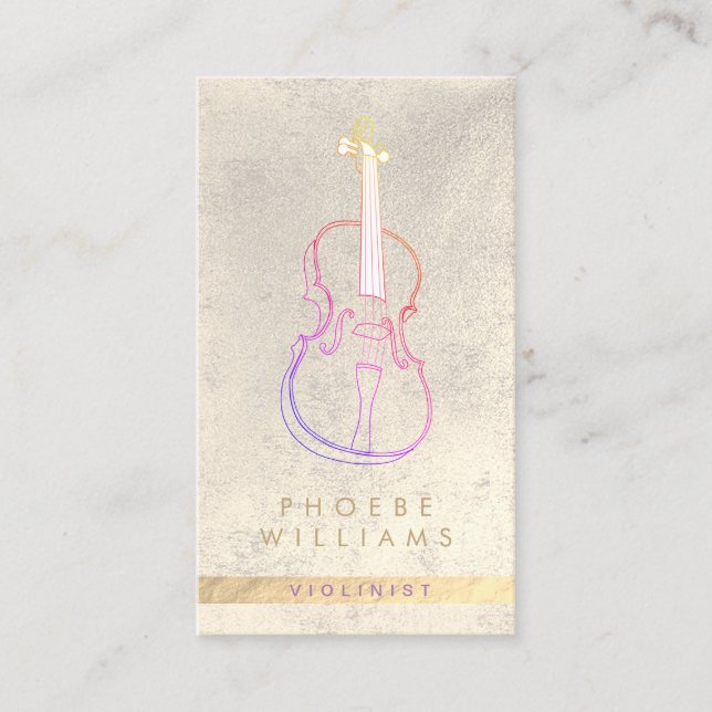 Geigenlehrer Visitenkarte (Vorderseite)