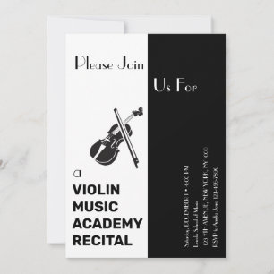 Geigenmusik-Akademie Elegantes modernes Konzert Einladung