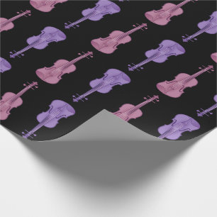 Geigenmuster - Lavendel und Rosa Geschenkpapier