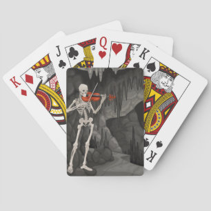 Geigenskelett Spielkarten