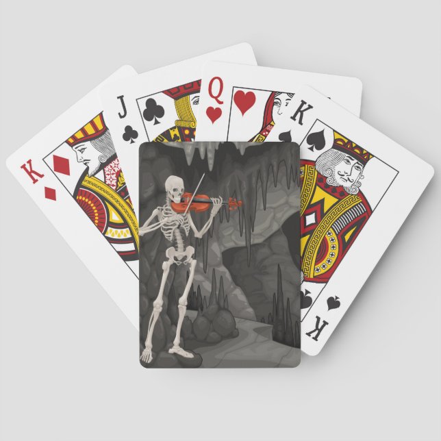 Geigenskelett Spielkarten (Rückseite)