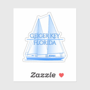 Geiger Key Coastal Nautical Segelschiff Aufkleber