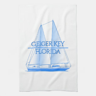 Geiger Key Coastal Nautical Segelschiff Geschirrtuch