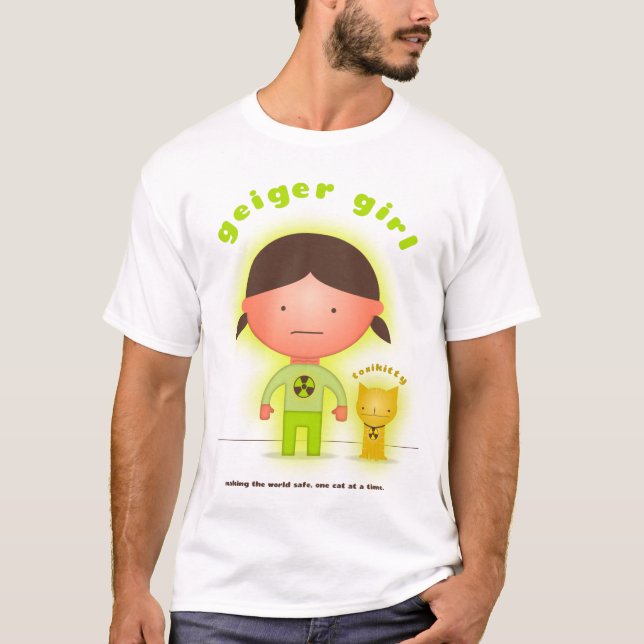 Geiger Mädchen und Toxikitty Superhero T - Shirt (Vorderseite)