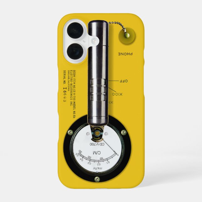 Geigerzähler CD V-700 iPhone 16 Hülle (Rückseite)