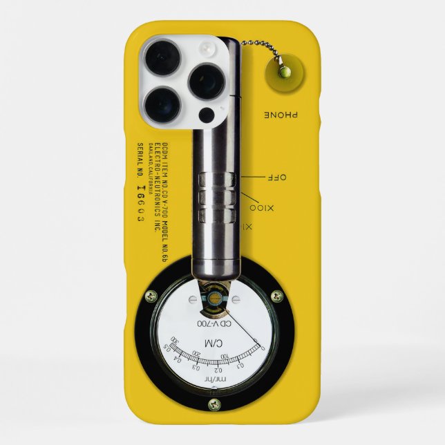 Geigerzähler CD V-700 iPhone 16 Pro Max Hülle (Rückseite)