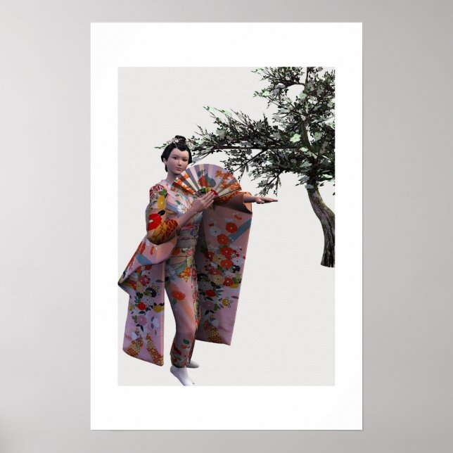 Geiko im Frühling Poster (Vorne)
