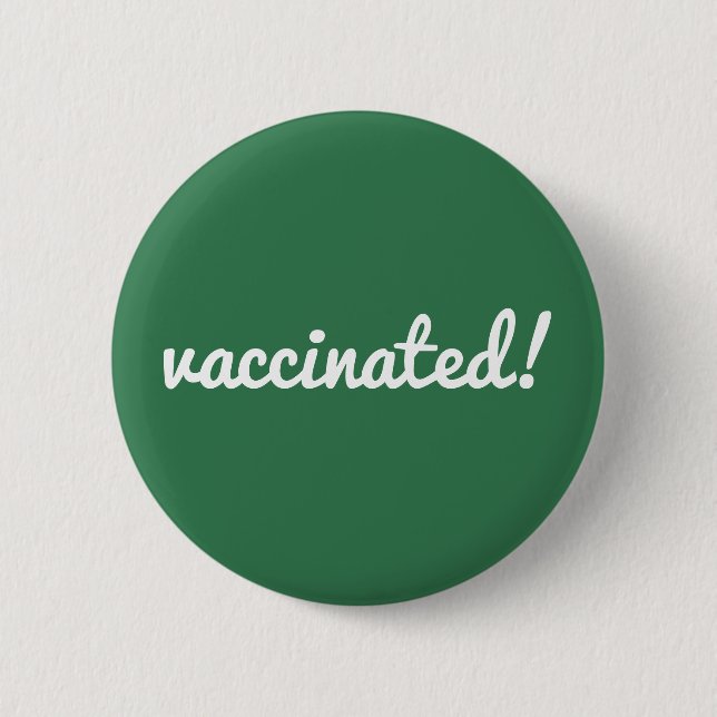 geimpft | Coronavirus Covid Pro Impfstoff Grün Button (Vorderseite)