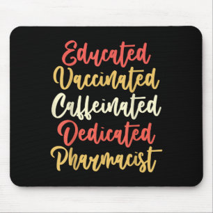 Geimpft Lustig Retro Grafik Zitat Apotheker Mousepad