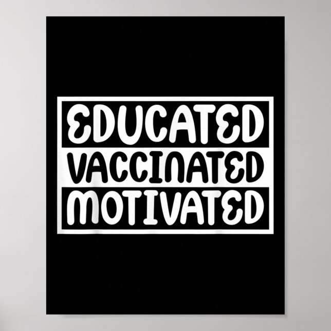 Geimpft Lustig Vintage Grafik Zitat Pro Geimpft Poster (Vorne)