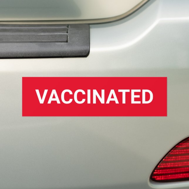 geimpft, rot und weiß autoaufkleber (Auf Auto)