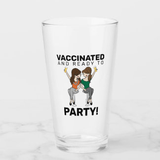 geimpft und zum Party bereit - Bier Glas