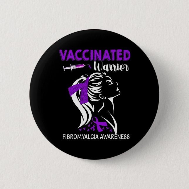 Geimpfte Kriegerfibromyalgie Button (Vorderseite)