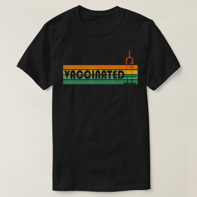 Geimpfte Retrostreifen umarmen im geimpft T-Shirt (Design vorne)