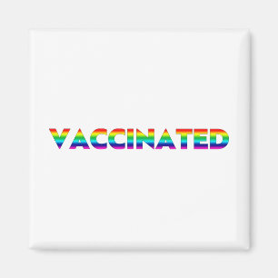 Geimpfter Stolz Lgbt lgbtq Schwulenregenbogen Magnet