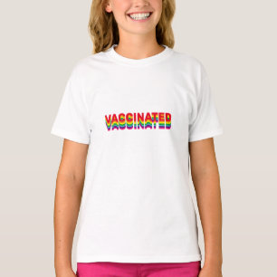 Geimpfter Stolz lgbtq schwul quee Regenbogenkinder T-Shirt