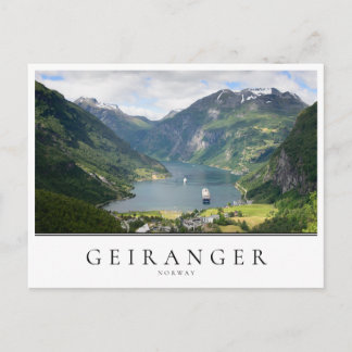 Geiranger Fjord in Norwegen Postkarte