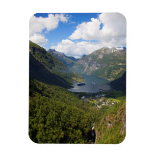 Geiranger Fjord Landschaft, Norwegen Magnet
