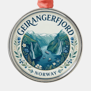 Geirangerfjord Norwegen Ornament Aus Metall