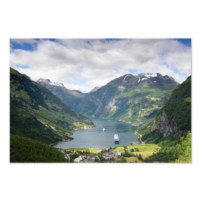 Geirangerfjord vue en Norvège photo imprimer (Devant)