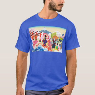 Geisha an der Brücke T-Shirt