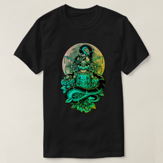 Geisha, aquamarin und schwarz T-Shirt