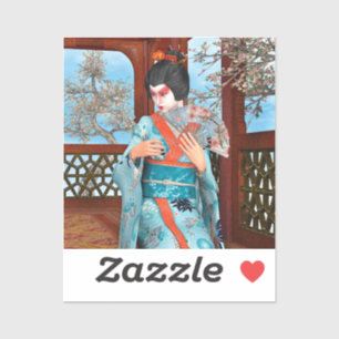 Geisha Aufkleber