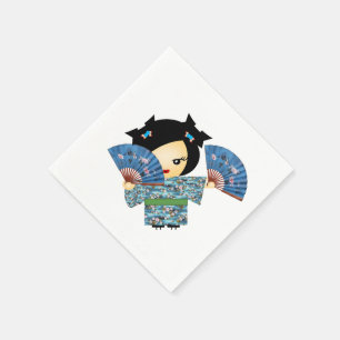 Geisha-Blau Serviette