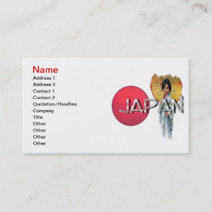 Geisha Business Card Visitenkarte