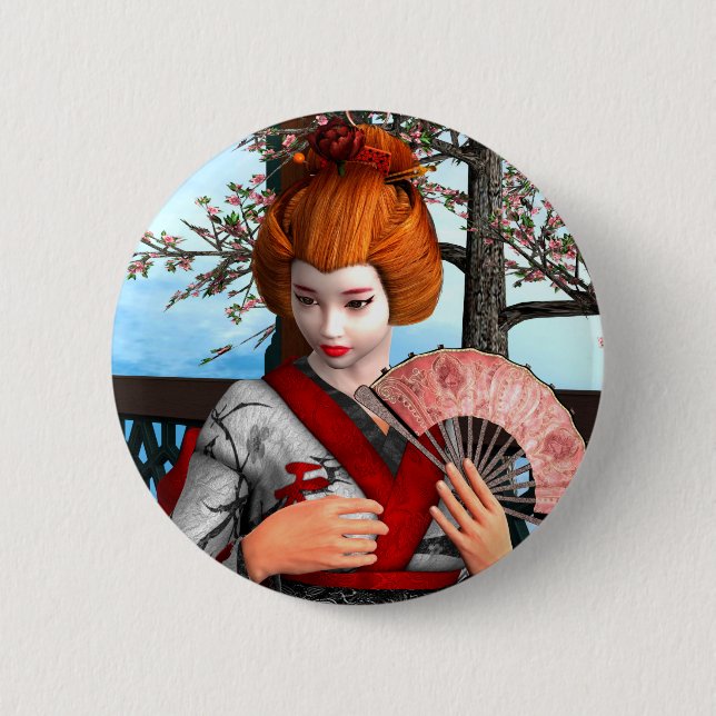 Geisha Button (Vorderseite)