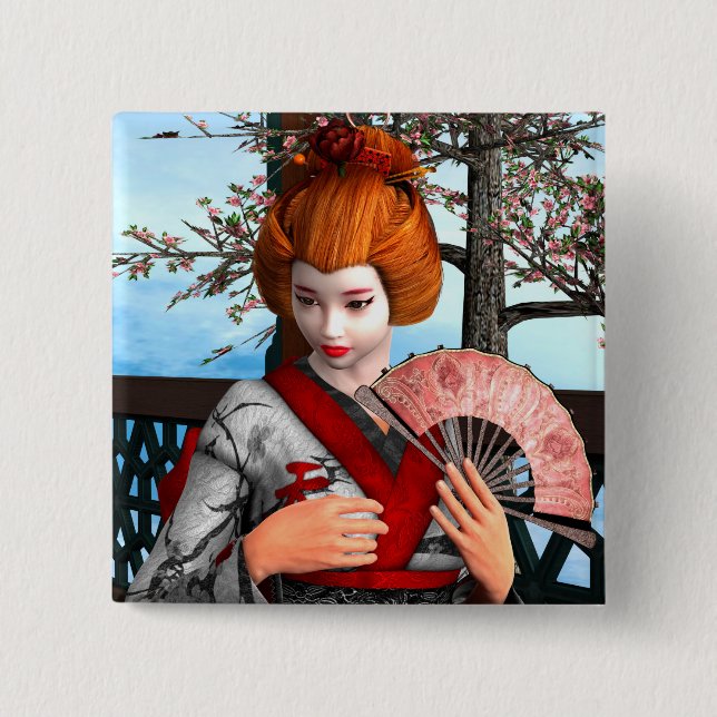 Geisha Button (Vorderseite)