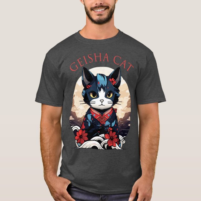 Geisha Cat T-Shirt (Vorderseite)