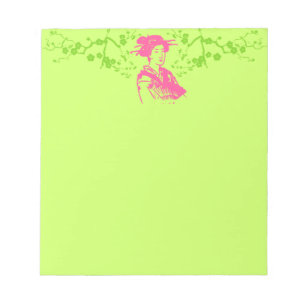 Geisha & Cherry Blossoms Notizblock